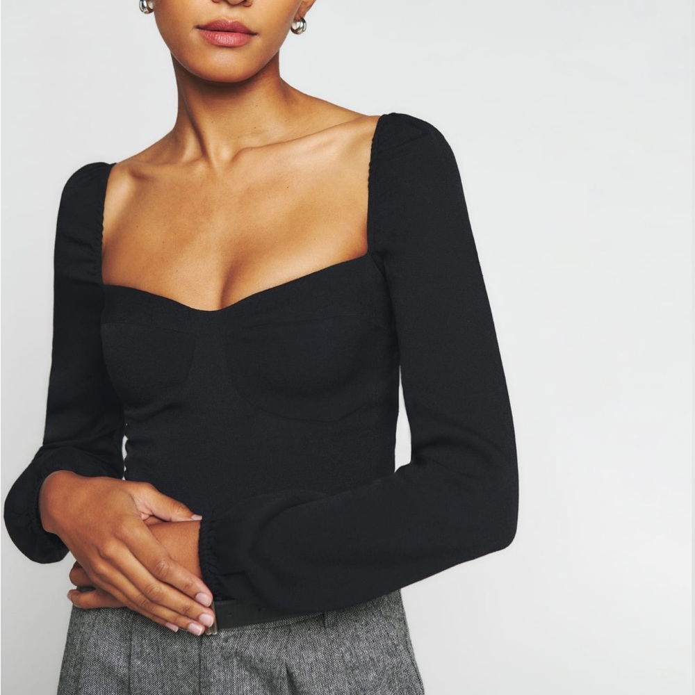 Reformation Reign Top, Black, 2
